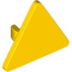 Road Sign 2 x 2 Triangle with Open O Clip: {ярко жълт}