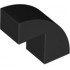 BRICK 1X2X1 2/3, BOW W/ CUTOUT, NO. 1: {черен}