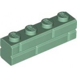 Brick, Modified 1 x 4 with Masonry Profile: {пясъчно зелен}