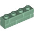 Brick, Modified 1 x 4 with Masonry Profile: {пясъчно зелен}
