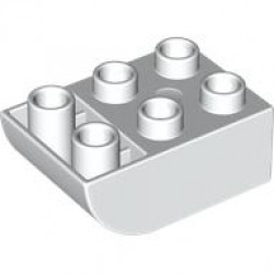 BRICK 2X3 W. INV. BOW: {бял}