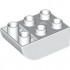 BRICK 2X3 W. INV. BOW: {бял}