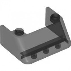 Windscreen 3 x 4 x 1 1/3 with 2 Studs on Top: {прозрачно черен}