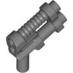 Minifigure, Weapon Gun, Two Barrel Pistol - 8-Rib Top Barrel: {тъмно каменно сив}