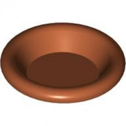 Minifigure, Utensil Dish 3 x 3: {тъмно оранжев}