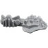 Minifigure Armor Shoulder Pad with Spikes and Face Guard: {сребърно метален}