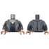 Torso Female Jacket Open with Pockets, Black Top, Silver Pendant Necklace, Light Nougat Neck Pattern / Dark Bluish Gray Arms / Light Nougat Hands: {тъмно каменно сив}