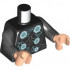 Torso Armor with 6 Metallic Light Blue and White Circles with Arcing Electricity, Dark Bluish Gray Contour Lines Pattern / Pearl Dark Gray Arms / Light Nougat Hands: {черен}
