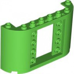 Panel 2 x 8 x 4 with 2 x 3 1/3 Cutout with 4 Studs on Each Side: {ярко зелен}