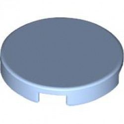 FLAT TILE 2X2, ROUND: {светло кралско син}