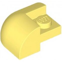 BRICK,2X2X1,BOW OUTSIDE CORNER,W/ CUTOUT: {студено жълт}