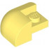 BRICK,2X2X1,BOW OUTSIDE CORNER,W/ CUTOUT: {студено жълт}