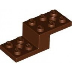 STONE 1X2X1 1/3 W. 2 PLATES 2X2: {червеникаво-кафяв}