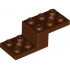 STONE 1X2X1 1/3 W. 2 PLATES 2X2: {червеникаво-кафяв}
