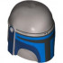 MINI HELMET, NO. 514: {сребърно метален}