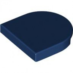 TILE 2X2, 1/2 CIRCLE: {земно син}
