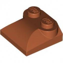 Slope, Curved 2 x 2 x 2/3 with 2 Studs and Curved Sides: {тъмно оранжев}