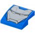 Slope, Curved 2 x 2 x 2/3 with Light Bluish Gray Face Shield, Dark Bluish Gray Stripe and Lines, White Eyes Pattern (Iron Man Mark 38 Face): {ярко син}