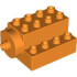 BRICK 4X4X2, W/ HOR. ROTATION SNAP: {ярко оранжев}