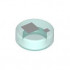 FLAT TILE 1X1, ROUND, NO. 337: {прозрачно светло син}