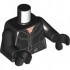 Torso Female Suit with Silver Zipper, Dark Bluish Gray Belt with Dark Red Buckle, Light Nougat Neck Pattern / Black Arms / Black Hands: {черен}