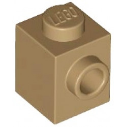 BRICK 1X1 W. 1 KNOB: {пясъчно жълт}
