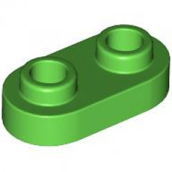 PLATE 1X2, ROUNDED, NO. 1: {ярко зелен}