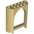 WALL 2X6X6, 1/2 CIRCLE, W/ CUT OUT: {тухлено жълт}