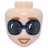 Mini Doll, Head Friends with Dark Orange Eyebrows, Black Goggles with Silver Dots, Nougat Lips and Freckles, and Open Mouth Smile with Teeth Pattern: {светло нуга}