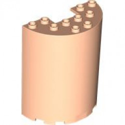 WALL ELEMENT, ROUND 3x6x6: {светло нуга}