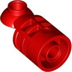 Technic Rotation Joint Cylinder with Pin Hole and Rotation Joint Ball Half: {ярко червен}
