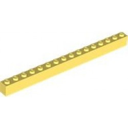 Brick 1 x 16: {студено жълт}