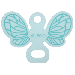 Plastic Part for Set 42661 - Wings Fairy / Bumblebee Shape with Dark Turquoise Veins on Light Aqua Background Pattern: {мултикомбинация}