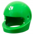 Minifigure, Headgear Helmet Motorcycle (Standard) with Sauber Formula 1 Logo Partial Capital Letter S on White Circle Pattern: {ярко зелен}