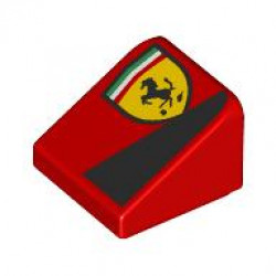 ROOF TILE 1X1X2/3, NO. 24, RIGHT: {ярко червен}