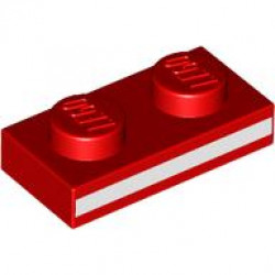 PLATE 1X2, NO. 11: {ярко червен}