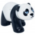 Panda, Mini Doll Style with Molded White Head and Body and Printed Black Nose and Eye Patches and Bright Light Blue Eyes Pattern (Friends Lan Lan): {черен}