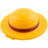 Minifigure, Headgear Straw Hat with Bar Handle with Molded Dark Red Band Pattern: {огнено жълто-оранжев}