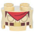 Brick, Round 2 x 2 with Pin Holes with Shirt, Dark Tan Pockets, Reddish Brown Belt with Gold Buckle, Red Bandana Pattern (Super Mario Captain Toad Torso): {тухлено жълт}