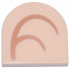 Tile, Round 2 x 2 Half Circle Extended with Medium Nougat Curved Lines Pattern Model Left Side (Super Mario Inner Ear): {светло нуга}