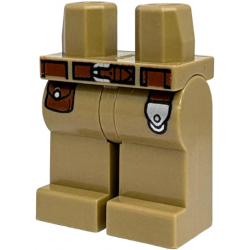 Hips and Legs with Reddish Brown Belt and Pouch, Silver Buckle and Ring Pattern: {пясъчно жълт}