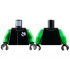 Torso Racing Suit with Sauber Formula 1 Logo Partial Capital Letter S on White Circle Pattern / Bright Green Arms / Black Hands: {черен}