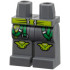 Hips and Legs with Lime Belt and Kneepads, Bright Green Straps with Silver Buckles Pattern: {тъмно каменно сив}