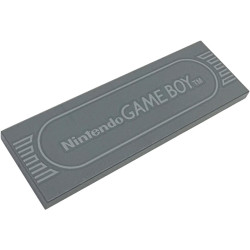 Tile 2 x 6 with Light Bluish Gray 'Nintendo GAME BOY' and Oval Outline Pattern: {тъмно каменно сив}