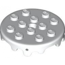 DESIGN PLATE 4X4, W/1.5 HOLE: {бял}