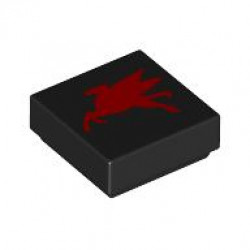 FLAT TILE 1X1, NO. 332: {черен}