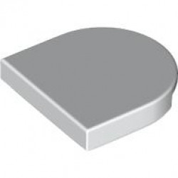 TILE 2X2, 1/2 CIRCLE: {бял}