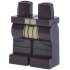 Hips and Legs with SW Dark Tan Jedi Robe Ends, Black Trim and Gathers at Knee Pattern: {тъмно кафяв}