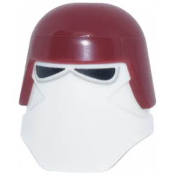 Minifigure, Headgear Helmet SW Galatic Marine with Molded Dark Red Top and Printed Black Visor Pattern: {бял}