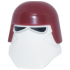 Minifigure, Headgear Helmet SW Galatic Marine with Molded Dark Red Top and Printed Black Visor Pattern: {бял}